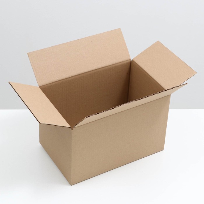 коробка самосборная крафт бурая 25 х 25 х 12 см Коробка складная, бурая, 39 х 25 х 25 см