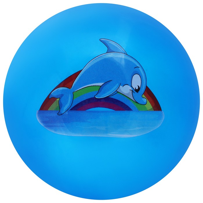 фото Мяч детский «дельфинчик» 22 см, 60 г, цвет синий zabiaka