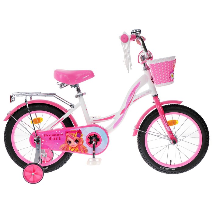 фото Велосипед 14" graffiti premium girl, цвет белый/розовый