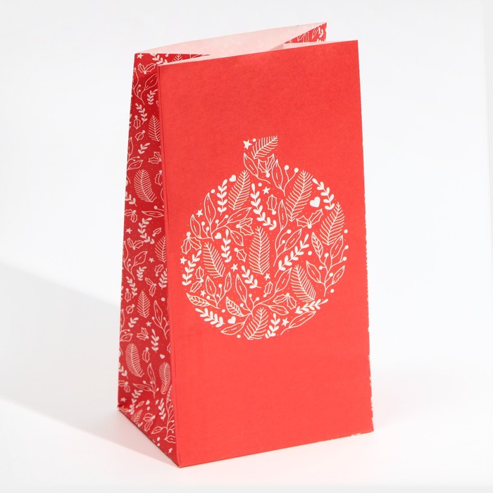 Пакет без ручек  «Красный», 10 × 19.3 × 7 см