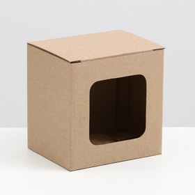 Коробка под кружку, с окном, 12 х 9,5 х 12 см Ош