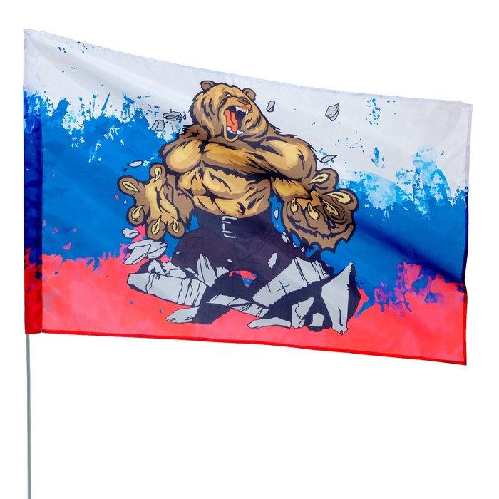 фото Флаг россии "россия это сила", 90 х 135 см, полиэфирный шёлк, без древка take it easy