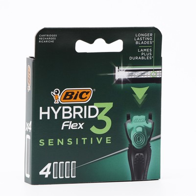 Сменные кассеты для бритья BIC Hybrid 3 Sensitive, 4 шт.