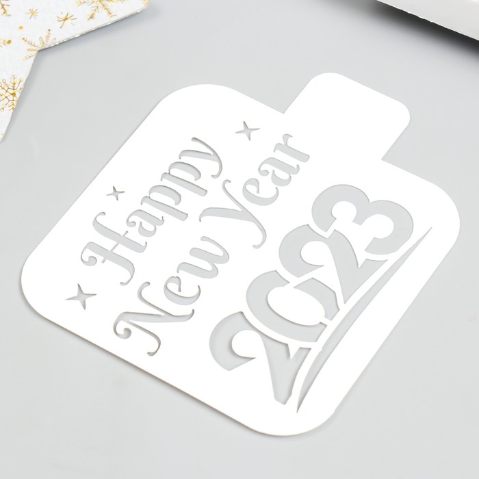 

Трафарет "Happy New Year" 9х9см