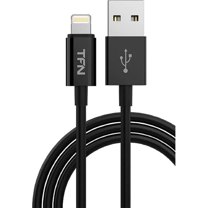Кабель TFN, Lightning - USB, 2 А, 1 м, черный