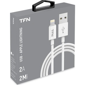 

Кабель TFN, Lightning - USB, 2.4 А, 1 м, TPE, белый