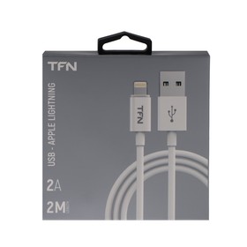 

Кабель TFN, Lightning - USB, 2.4 А, 2 м, TPE, белый