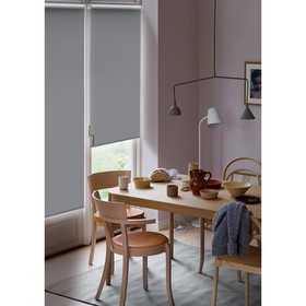 

Рулонная штора Blackout LUX на балконную дверь, 62х215 см, цвет графит