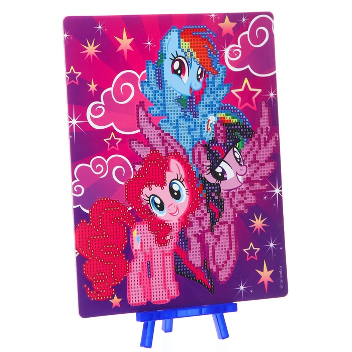 

Алмазная мозаика для детей, 20 х 25 см "Рукодельница", My Little Pony