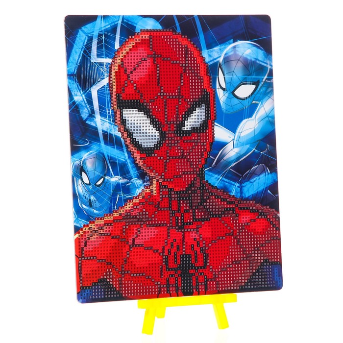 фото Алмазная мозаика для детей, 20 х 25 см "супер герой", человек-паук marvel