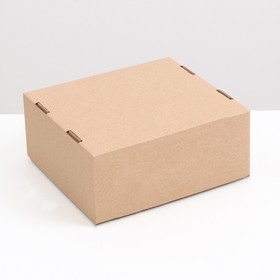 Коробка складная, крышка-дно, бурая 17 х 17 х 8 см