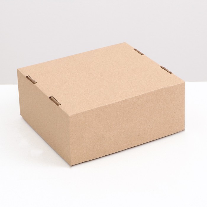 Коробка складная, крышка-дно, бурая 17 х 17 х 8 см коробка складная тропики 17 х 17 х 7 см