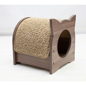 

Домик из ЛДСП с когтеточкой, 37 х 36 х 38 см