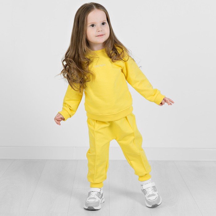 фото Костюм детский: свитшот и брюки, рост 92 см, цвет желтый bossa nova