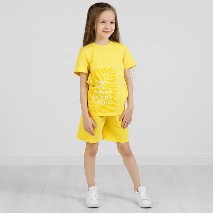 фото Футболка для девочек, рост 110 см, цвет желтый bossa nova