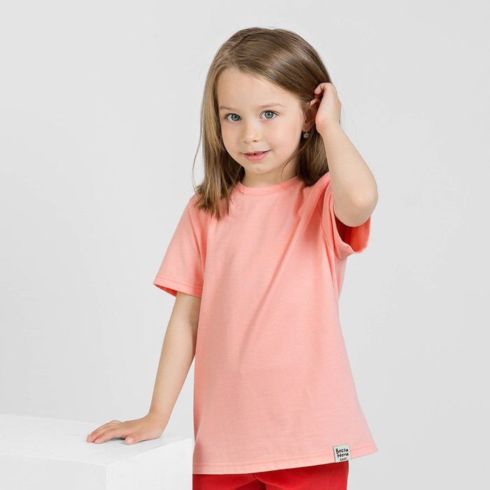 футболка для девочек рост 158 см цвет персиковый Футболка для девочек, рост 104 см, цвет персиковый