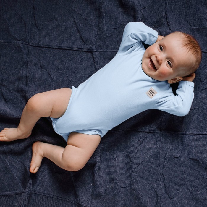 фото Плед для новорожденных, размер 120x85 см, цвет синий bossa nova