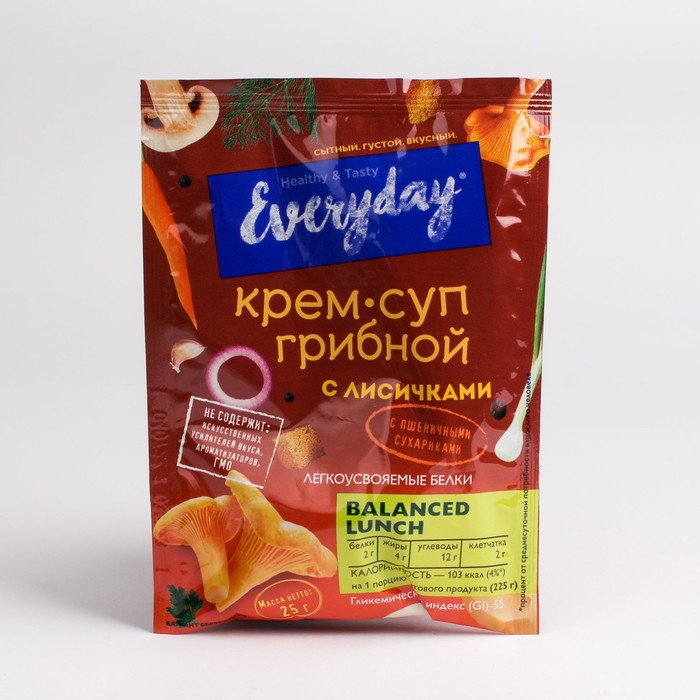 

Крем-суп Эвридей 25г 6*15 грибной с лисичк. и сух.