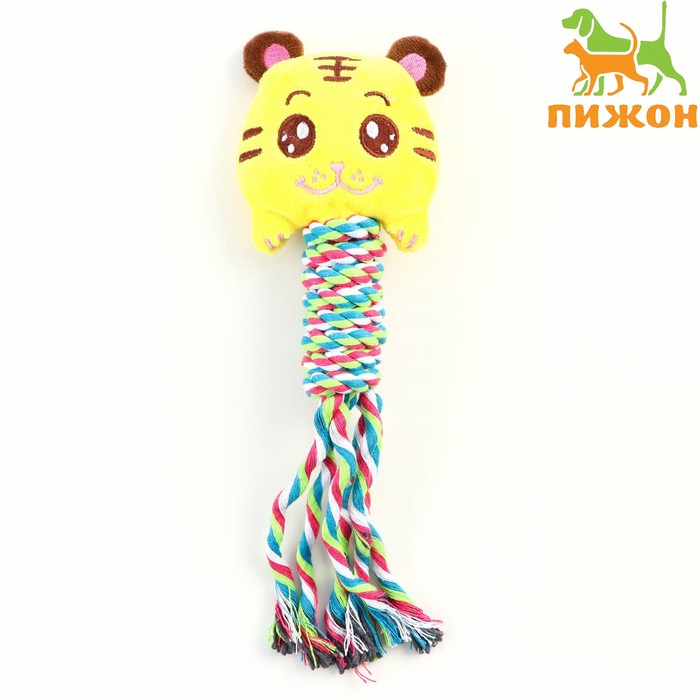 Игрушка мягкая для собак Тигрёнок жёлтый, 28 см мягкая игрушка тигрёнок сафари 90 см