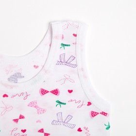 

Комплект для девочки (майка, трусы), цвет розовый/банты, рост 98 см