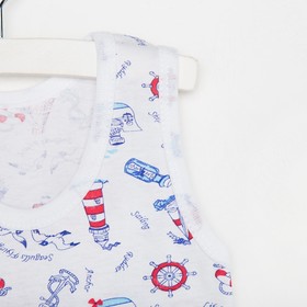 

Майка для мальчика, цвет белый/маяк, рост 98 см