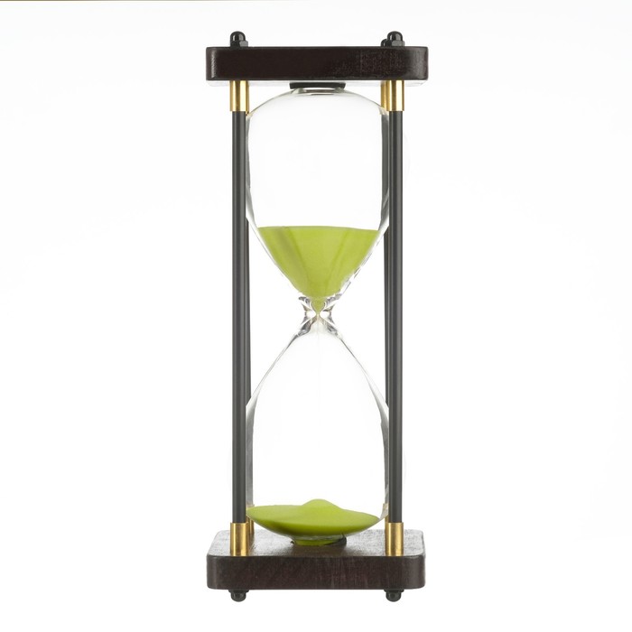 Песочные часы "Бесконечность", на 30 минут, 25 х 9.5 см, песок зеленый