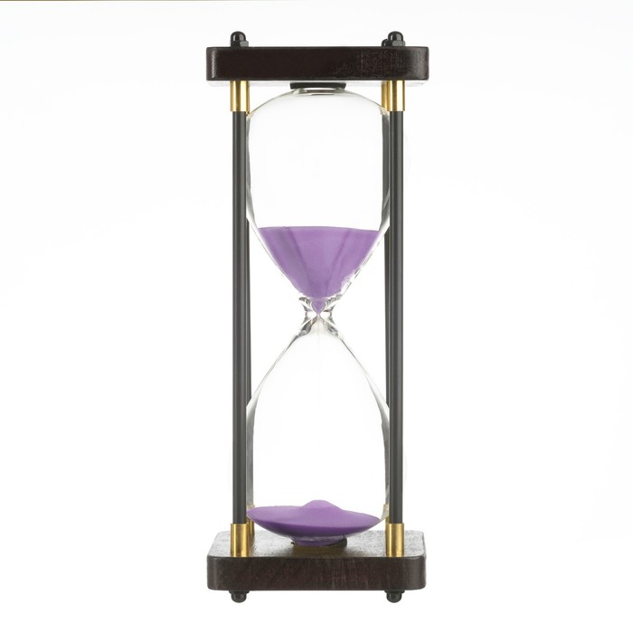 Песочные часы "Бесконечность", на 30 минут, 25 х 9.5 см, песок фиолетовый