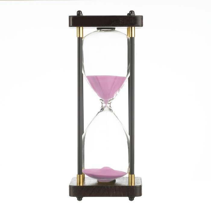 Песочные часы "Бесконечность", на 30 минут, 25 х 9.5 см, песок розовый