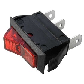 

Клавишный переключатель RUICHI ASW-09D, красный, с LED подсветкой, 12 В