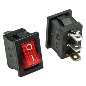 

Клавишный переключатель RUICHI KCD1-101N-C3 R/3P, ON-OFF