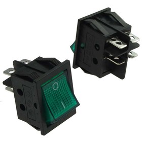 

Клавишный переключатель RUICHI KCD4-201N-C3-G/4P, ON-OFF