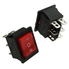 

Клавишный переключатель RUICHI KCD4-601-C R/6P, ON-OFF-ON