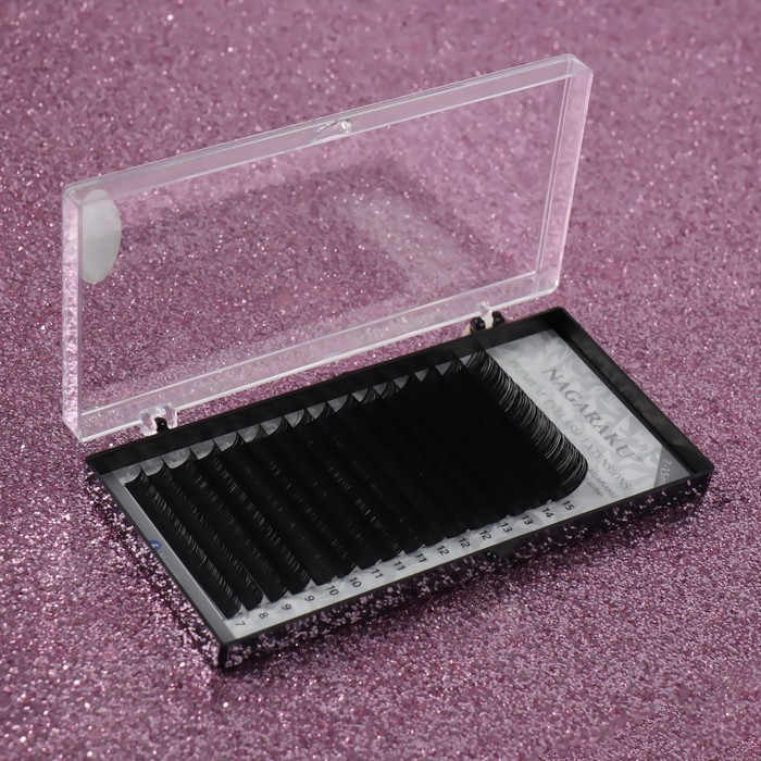 Ресницы для наращивания, 7-15мм, толщина 0,15мм, изгиб D