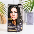 Стойкая крем-краска для волос Studio Professional 3D Holography, тон 1.0 чёрный