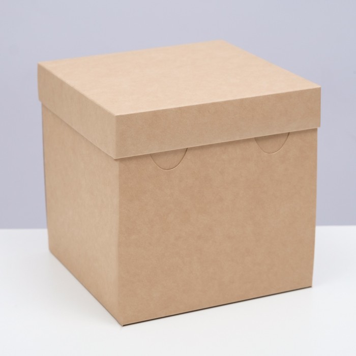 Коробка складная, крышка-дно, крафт, 15 х 15 х 15 см коробка складная крышка дно с окном крафт 15 х 15 х 15 см