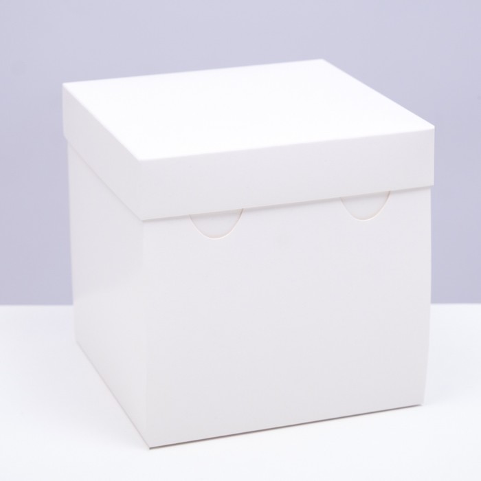 Коробка складная, крышка-дно, белая, 15 х 15 х 15 см коробка складная крышка дно с окном крафт 15 х 15 х 6 5 см