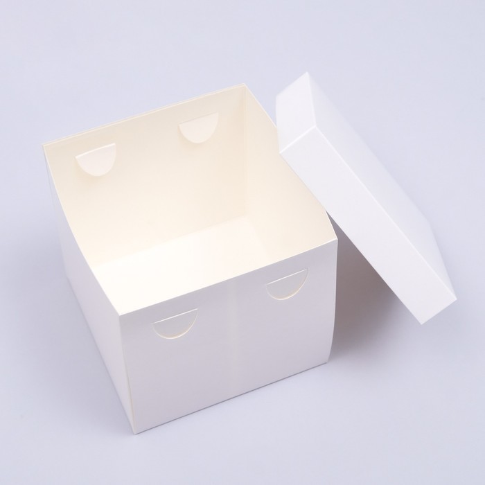 Коробка складная, крышка-дно, белая, 15 х 15 х 15 см