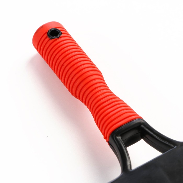 Пуходерка с каплей 10 х 17 см, прорезиненная ручка, чёрно-красная