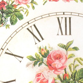 

Декупажная карта "Часы и розы" плотность 45г/м2 формат А4