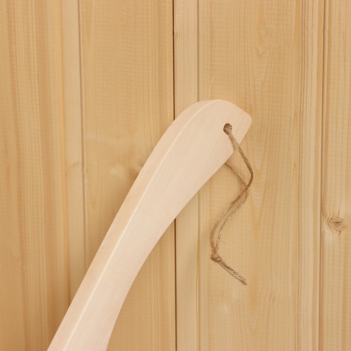 Ковш-черпак из липы 1.5л, 48 см, нержавеющий обруч, с горизонтальной ручкой