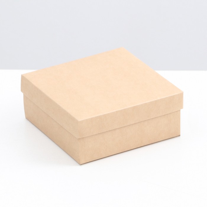 Коробка складная, крышка-дно, крафтовая, 12 х 12 х 5 см коробка складная крафтовая 12 х 12 х 12 см