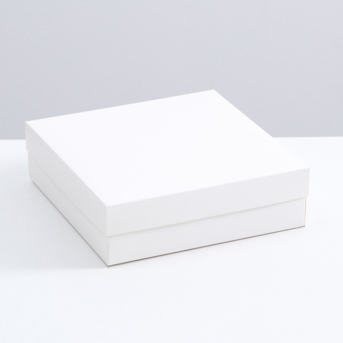 Коробка складная, крышка-дно, белая, 20 х 20 х 6 см коробка складная крышка дно розовая 20 х 20 х 6 см