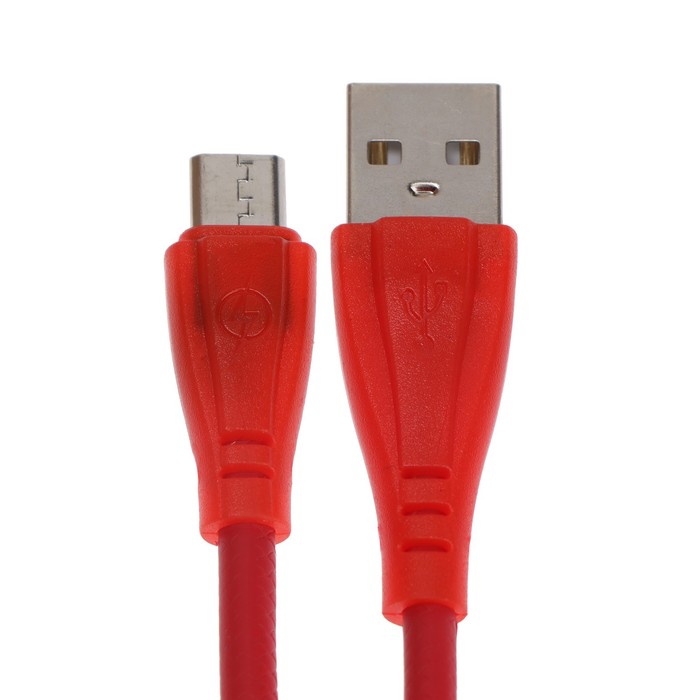 

Кабель Smartbuy iK-12RG, microUSB - USB, 2 А, 1 м, резиновая оплетка, красный