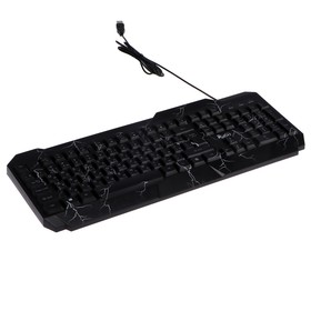 Клавиатура Smartbuy RUSH 715, игровая, проводная, мембранная, 104 клавиши, подсветка, черная Ош
