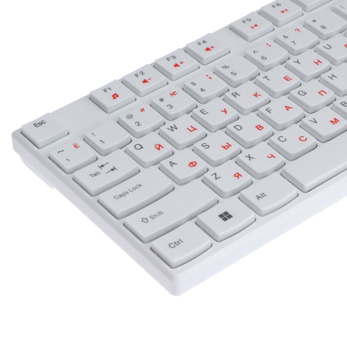 Клавиатура Smartbuy ONE 238, проводная, мембранная, 104 клавиши, USB, белая