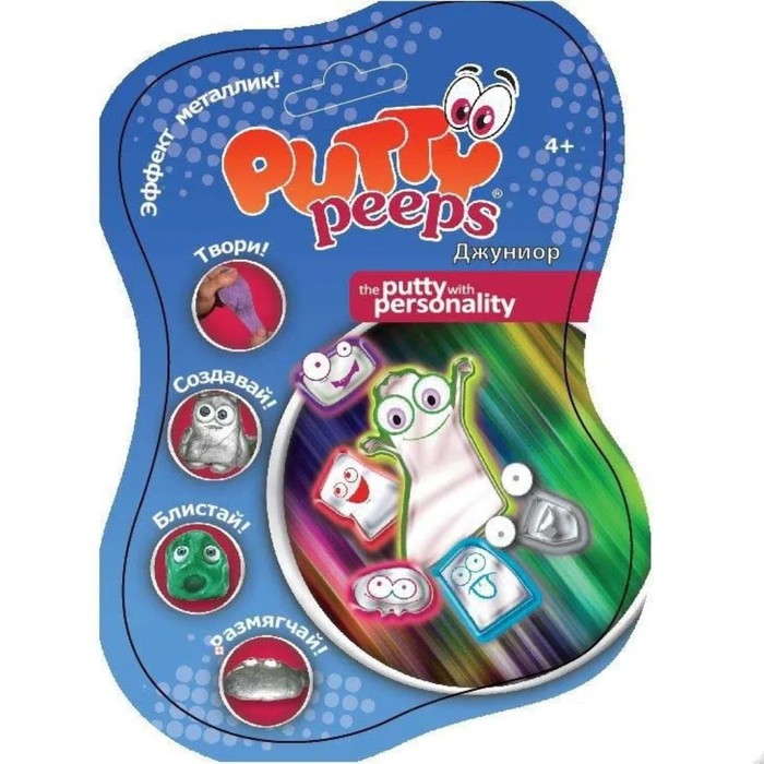 Жвачка для рук Putty Peeps, металлик, размер мини, МИКС