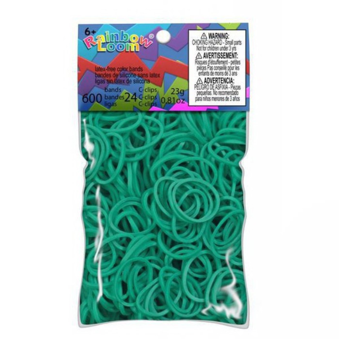 

Резиночки для плетения браслетов RAINBOW LOOM, бирюзовые
