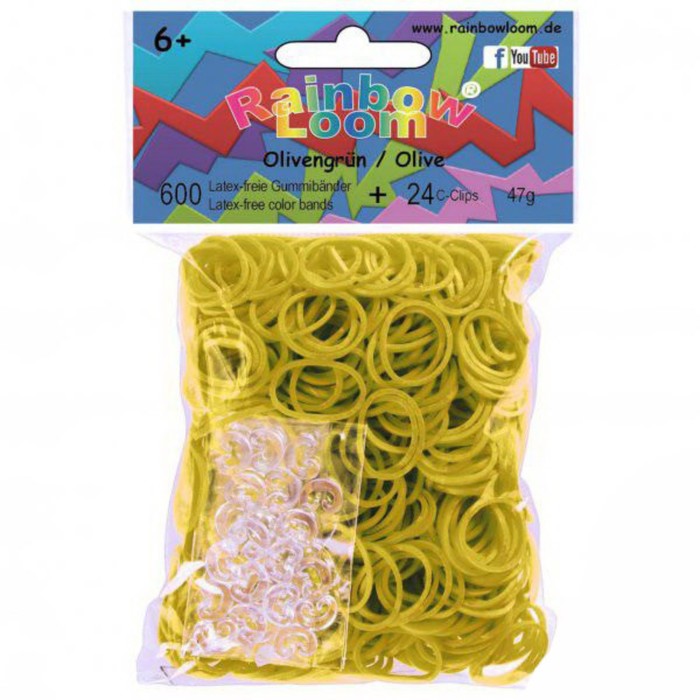 Резиночки для плетения браслетов RAINBOW LOOM, оливковые резиночки для плетения rainbow loom набор для плетения браслетов monster tail