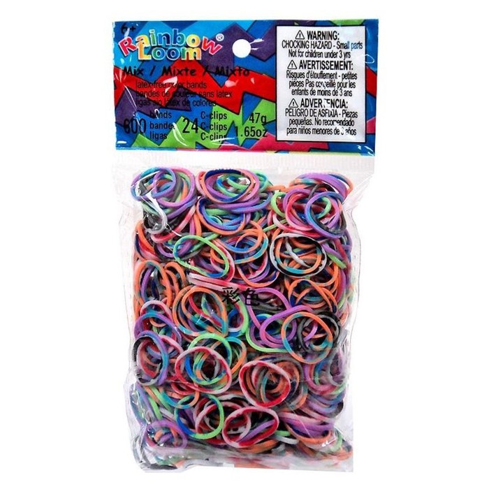 резиночки для плетения браслетов rainbow loom фуксия Резиночки для плетения браслетов RAINBOW LOOM, ассорти
