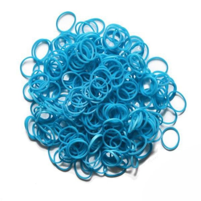 Резиночки для плетения браслетов RAINBOW LOOM Голубой металлик